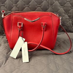 Calvin Klein Bold Red Satchel